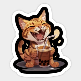 Cat's Boba Dreams Sticker